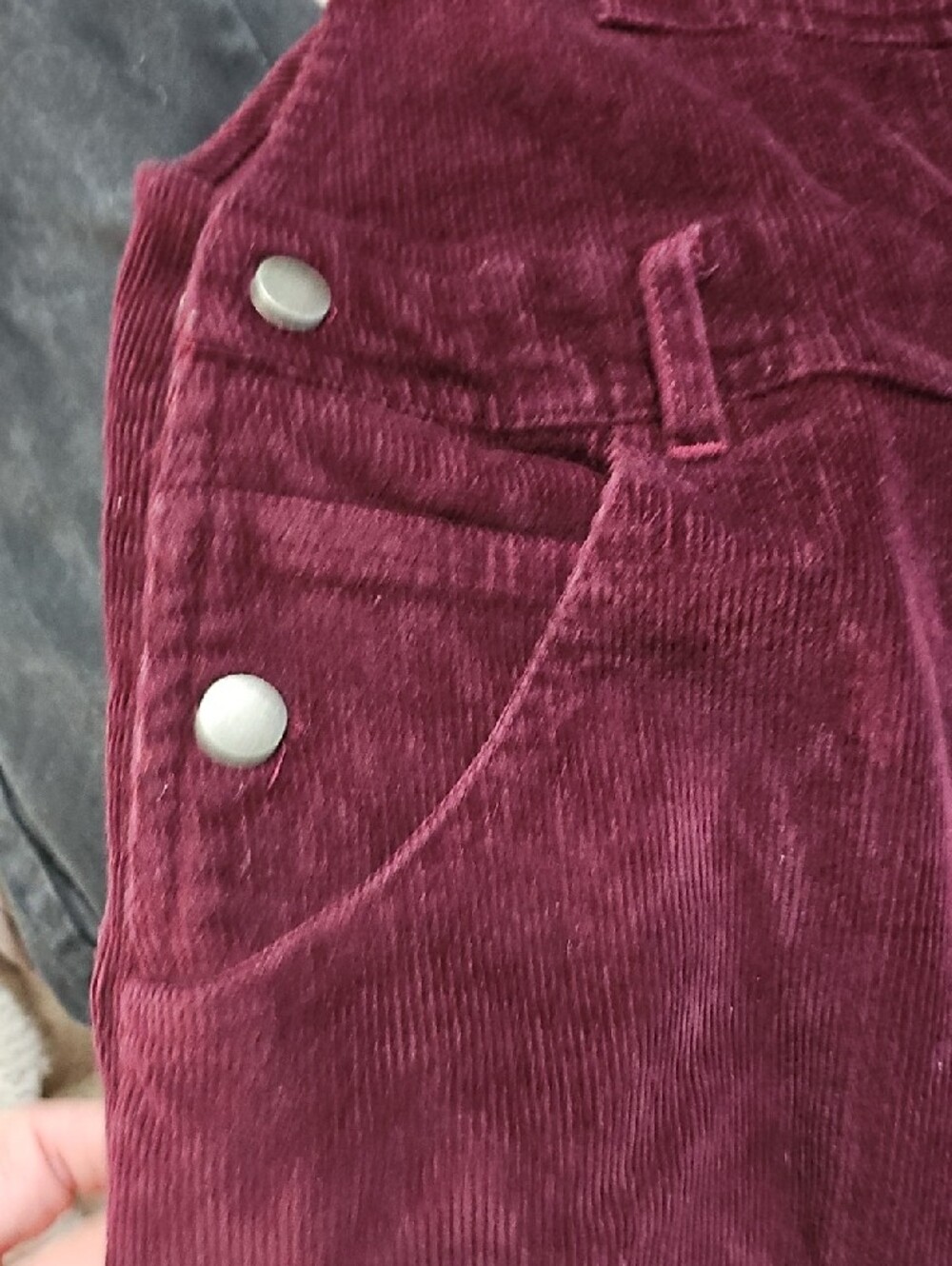 Brandy Melville Burgundy Corduroy Overall Romper - Picture 4 of 5